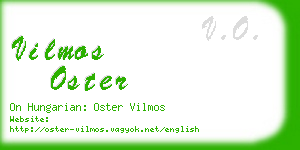 vilmos oster business card